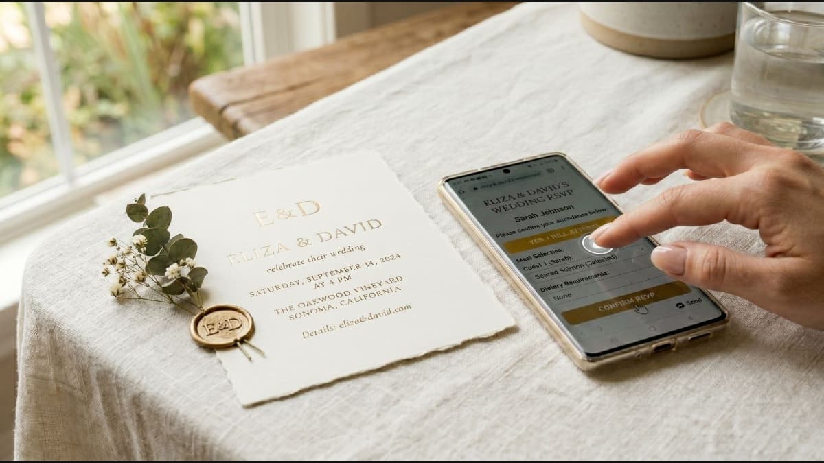 Digital Wedding RSVP Flow